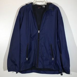 Footlocker Navy Blue Nylon Windbreaker Jacket - L